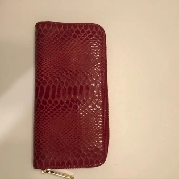 Michael kors red snakeskin embossed leather wallet - Picture 11 of 11